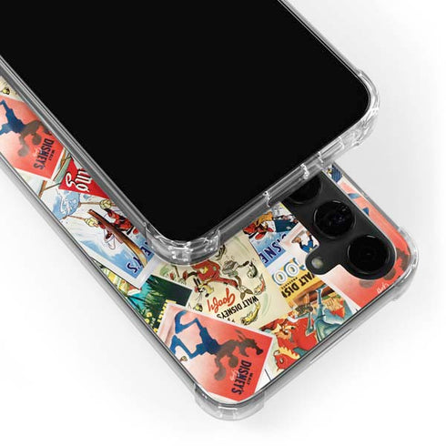Disney Friends Retro Goofy Stamps Art Galaxy S24 Plus Clear Case